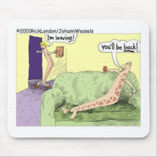 Boomerang Relagionships Funny Cartoon Geschenke & Mousepad