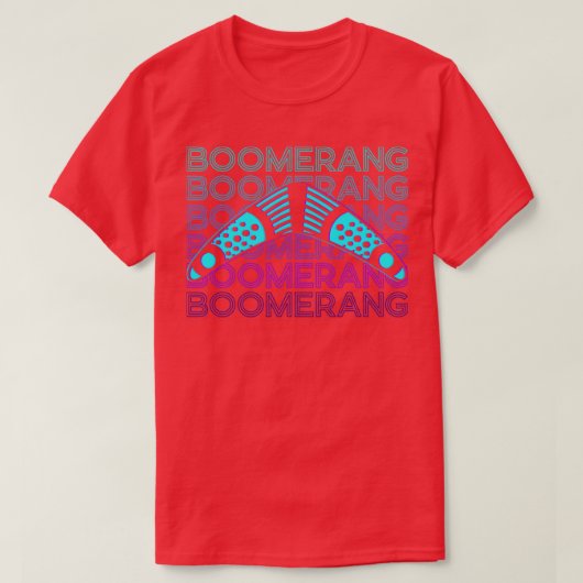 Boomerang Retro-Geschenk T-Shirt (Design vorne)