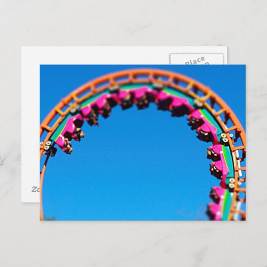 Boomerang Roller Untersetzer Worlds of Fun, KC Postkarte (Vorne/Hinten)