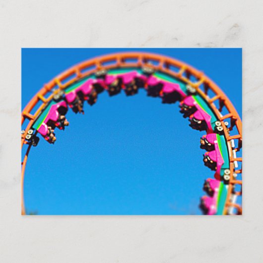 Boomerang Roller Untersetzer Worlds of Fun, KC Postkarte (Vorderseite)