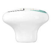 Boomerang Squares Mitte des 19. Jahrhunderts Keramikknauf (Seitenansicht)