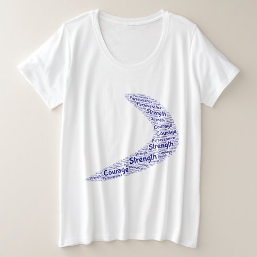 Boomerang Stärke, Ausdauer, Mut Große Größe T-Shirt (Design vorne)