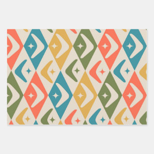 Boomerangs aus dem Mittelalter auf Harlequin Diamo Geschenkpapier Set