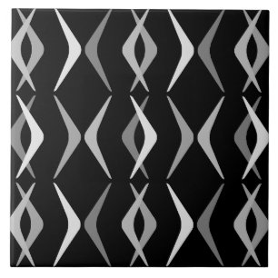 Boomerangs Black Gray Fliese