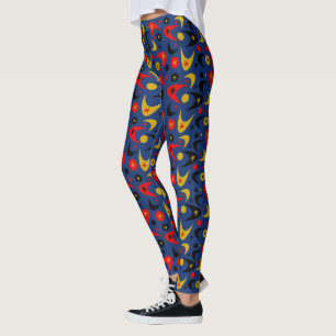 Boomerangs im Mid-Century Stil Leggings