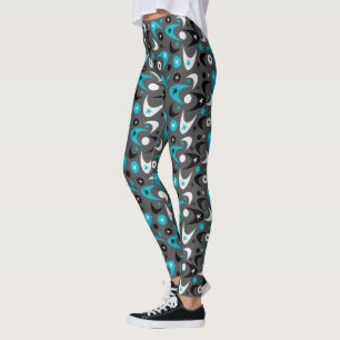 Boomerangs im Mid-Century Stil Leggings