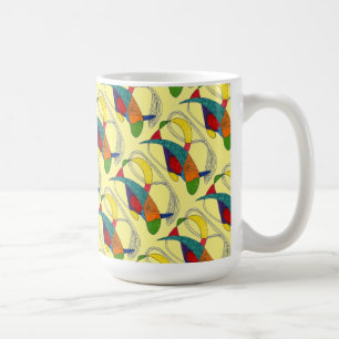 "Boomerangs on Yellow Tiled" Abstrakte Design-Tass Kaffeetasse