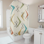 Boomerangs Sternexplosionen Mitte des Jahrhunderts Duschvorhang (Beispiel)