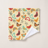 Boomerangs und Sterne Badhandtuch Set (Waschlappen)