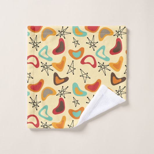 Boomerangs und Sterne Badhandtuch Set (Waschlappen)