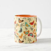 Boomerangs und Sterne Zweifarbige Tasse (VorderseiteRechts)