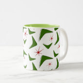 Boomerangs und Sterne Zweifarbige Tasse (VorderseiteRechts)