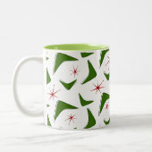 Boomerangs und Sterne Zweifarbige Tasse (Links)