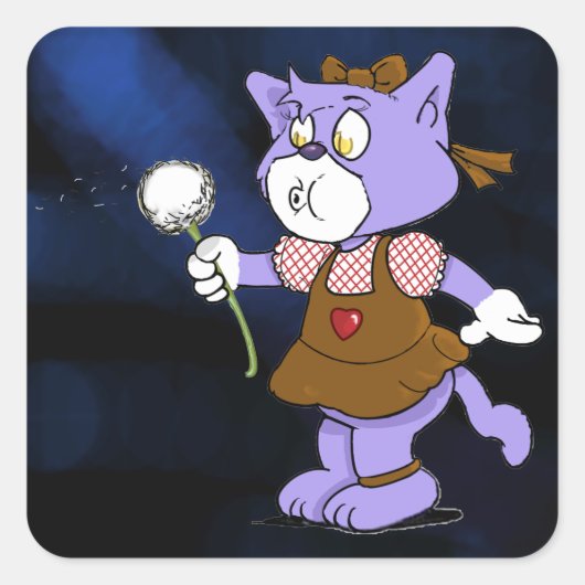 Boomi Cats Quadratischer Aufkleber (Vorderseite)