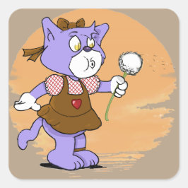 Boomi Cats Quadratischer Aufkleber