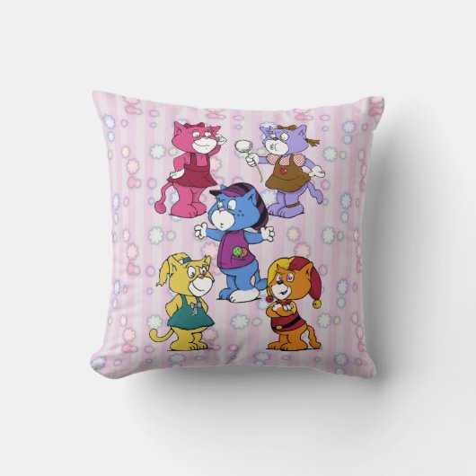 Boomi Cats Throw Kissen (Vorderseite)