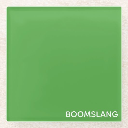 Boomslang grüne Farbe Glasuntersetzer (Vorderseite)
