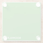 Boomslang grüne Farbe Glasuntersetzer (Rückseite)