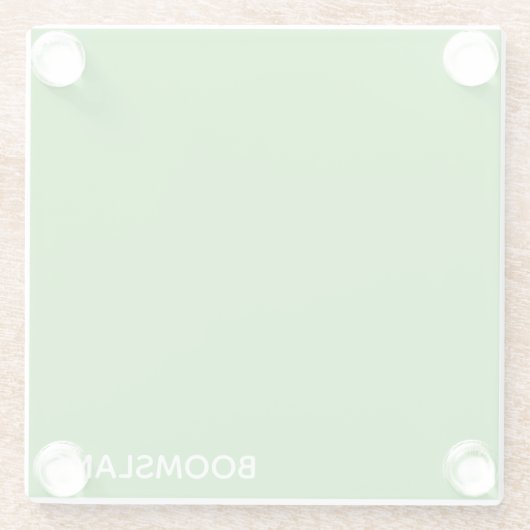 Boomslang grüne Farbe Glasuntersetzer (Rückseite)