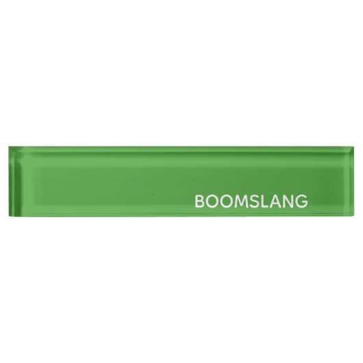 Boomslang grüne Farbe Namensplakette (Vorderseite)
