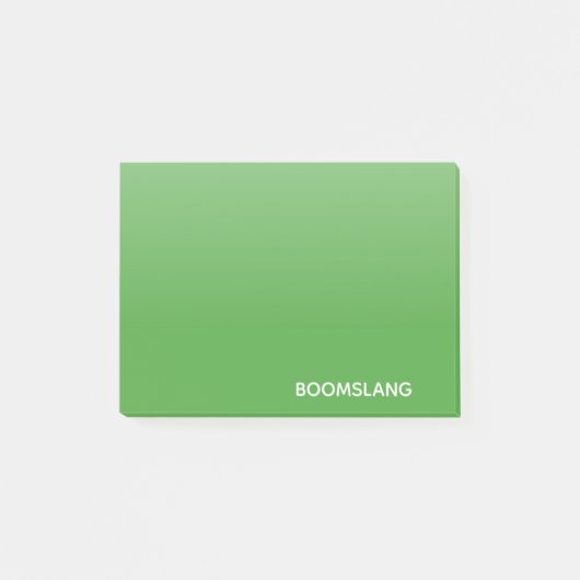Boomslang grüne Farbe Post-it Klebezettel (Vorderseite)