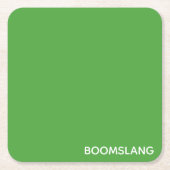 Boomslang grüne Farbe Rechteckiger Pappuntersetzer (Vorderseite)