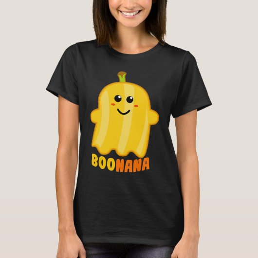 Boonana Banana Ghost Funny Scary Cute Halloween Co T-Shirt (Vorderseite)