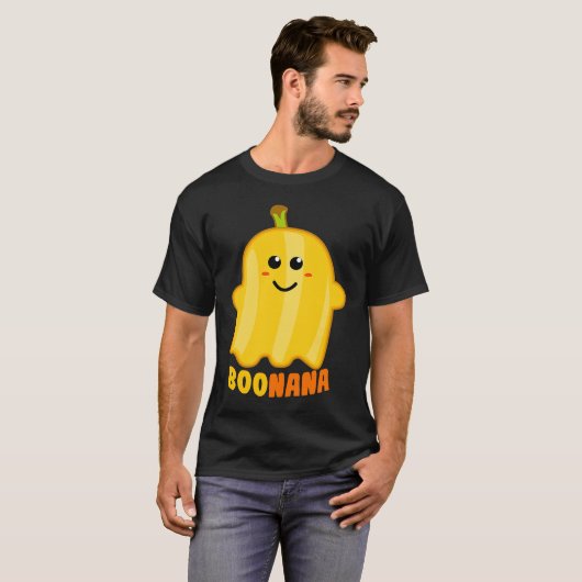Boonana Banana Ghost Funny Scary Cute Halloween Co T-Shirt (Vorne ganz)