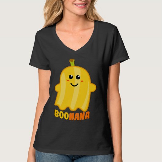 Boonana Banana Ghost Funny Scary Cute Halloween Co T-Shirt (Vorderseite)