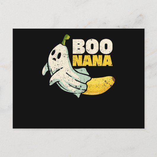 Boonana Cute ghost banana Halloween Postkarte (Vorderseite)