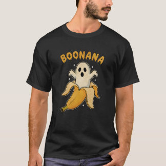 BOONANA Ghost in einem Banana Funny Halloween Puff T-Shirt