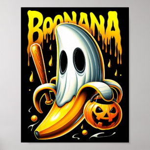 Boonana Ghost Nana Funny Halloween Kostümkunst Poster
