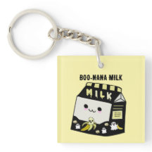 Boonana Milch doppelseitiger Acryl-Schlüsselanhäng