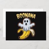 Boonana Niedlich Ghost Banana Halloween Einladung (Vorne/Hinten)
