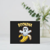 Boonana Niedlich Ghost Banana Halloween Postkarte (Stehend Vorderseite)