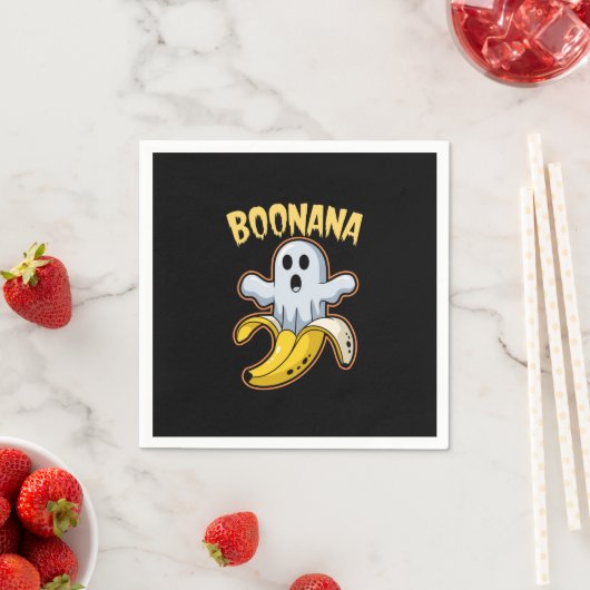 Boonana Niedlich Ghost Banana Halloween Serviette (Beispiel)