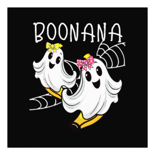Boonana Süßer Geist Banane Halloween Fotodruck