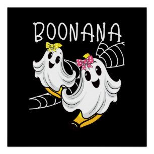 Boonana Süßer Geist Banane Halloween Poster
