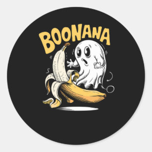 Boonana Überraschung Me Boo Halloween Funny Ghostf Runder Aufkleber