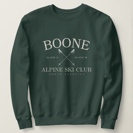 Boone Alpine Ski Club North Carolina Sweatshirt (Design vorne)