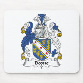 Boone Familienwappen Mousepad (Vorne)