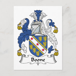Boone Familienwappen Postkarte