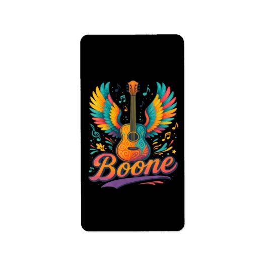 Boone Gitarre Adressaufkleber (Vorne)