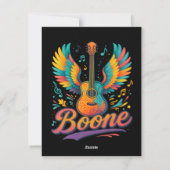 Boone Gitarre Feiertagskarte (Rückseite)