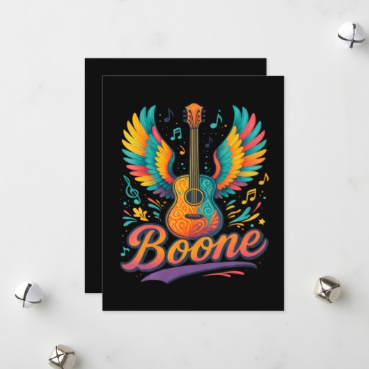 Boone Gitarre Feiertagskarte (Vorderseite/Rückseite Beispiel)
