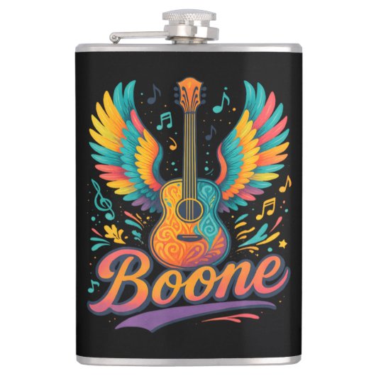 Boone Gitarre Flachmann (Vorderseite)