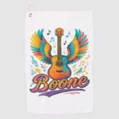 Boone Gitarre Golfhandtuch (Vorderseite)