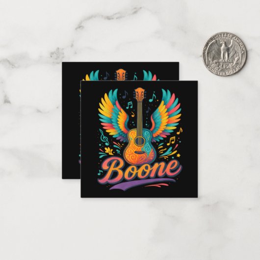 Boone Gitarre Mitteilungskarte (Vorderseite/Rückseite Beispiel)