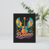 Boone Gitarre Postkarte (Stehend Vorderseite)