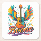 Boone Gitarre Rechteckiger Pappuntersetzer (Vorderseite)